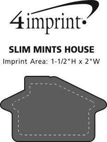 Imprint Area of Sugar-Free Mint Card - House