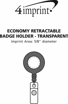 Imprint Area of Economy Retractable Badge Holder - Translucent