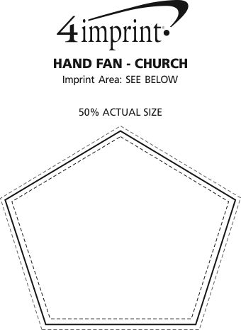 Imprint Area of Hand Fan - Church