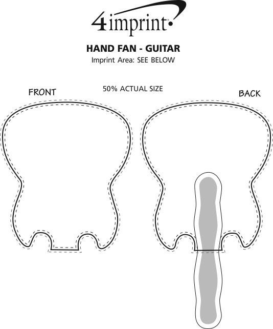 Imprint Area of Hand Fan - Guitar
