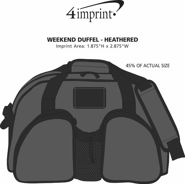 Imprint Area of Weekend Duffel - Heathered