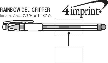 Imprint Area of Rainbow Gel Gripper Pen