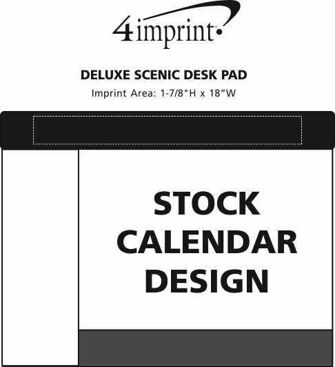Imprint Area of Deluxe Scenic Desk Pad