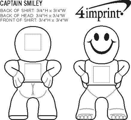 Imprint Area of Captain Smiley Stress Reliever