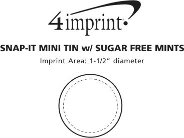 Imprint Area of Breath Mint Tin with Sugar-Free Mints