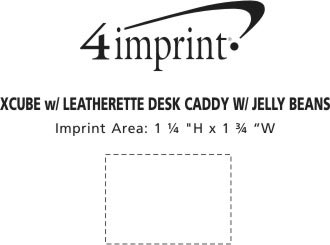 Imprint Area of Leatherette Desk Caddy - Assorted Jelly Beans