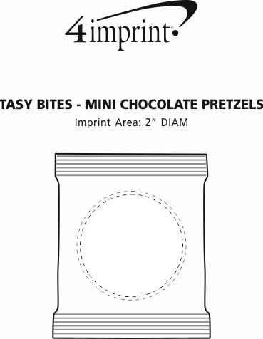 Imprint Area of Tasty Bites - Mini Milk Chocolate Pretzels
