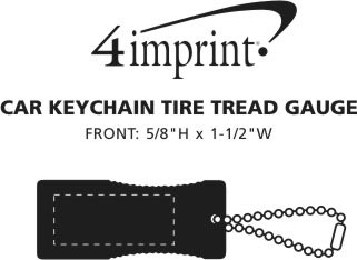 Imprint Area of Car Keychain Tire Tread Gauge