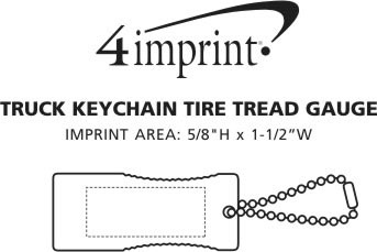 Imprint Area of Truck Keychain Tire Tread Gauge
