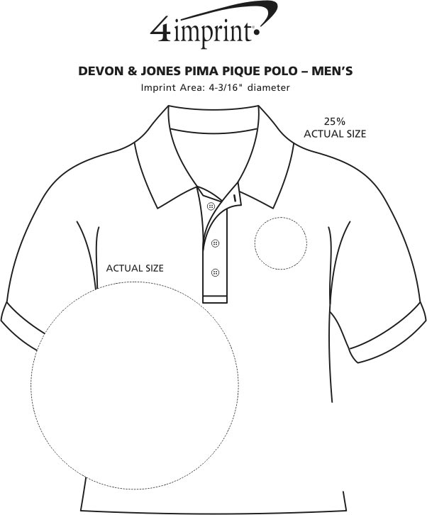 Imprint Area of Peruvian Pima Cotton Polo - Men's