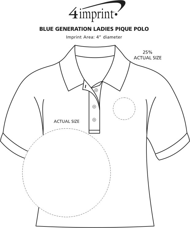 Imprint Area of Superblend Pique Polo - Ladies'
