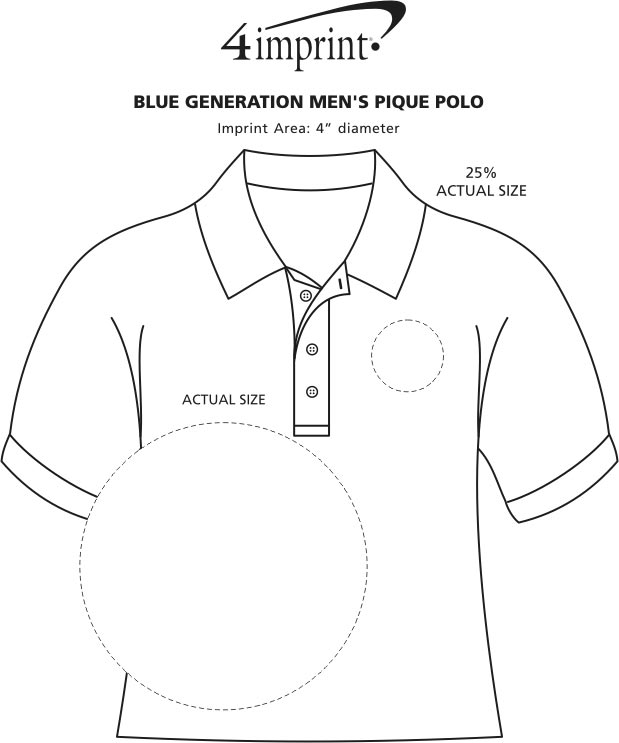 Imprint Area of Superblend Pique Polo - Men's