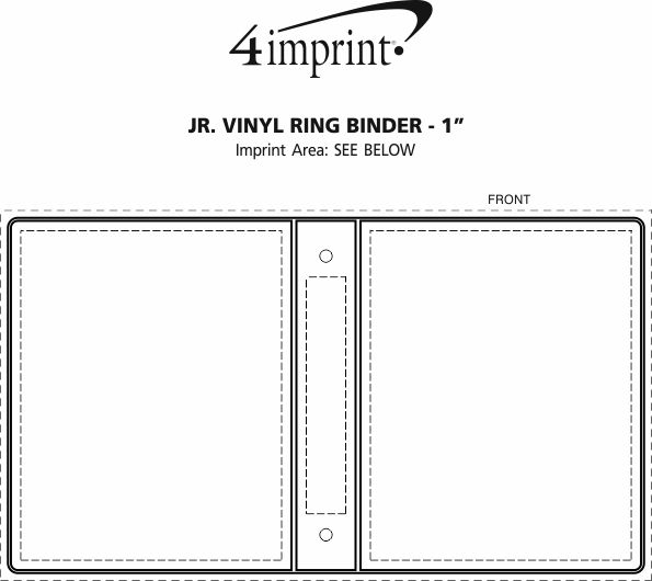Imprint Area of Jr. Vinyl Ring Binder -1"