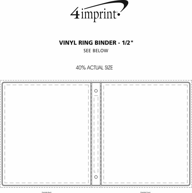 Imprint Area of Vinyl Ring Binder - 1/2"