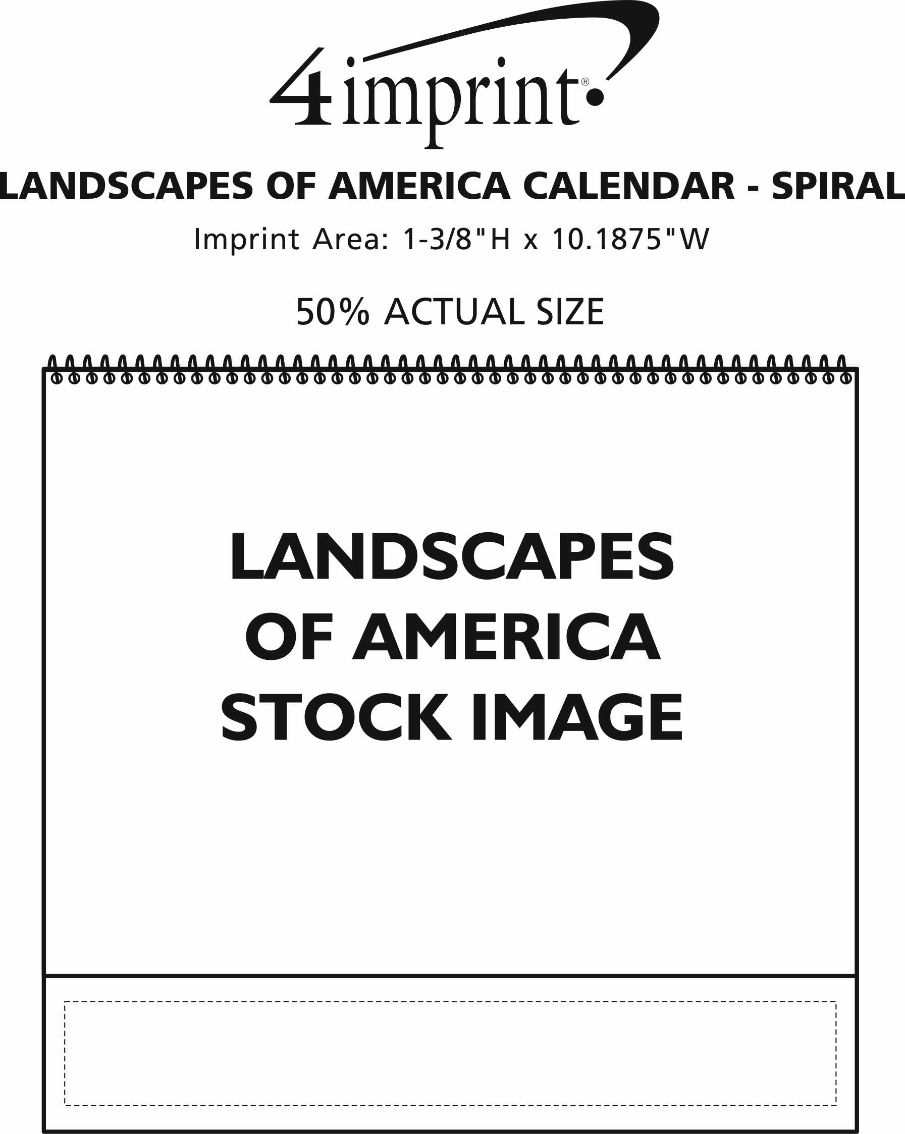 Imprint Area of Landscapes of America Calendar - Spiral