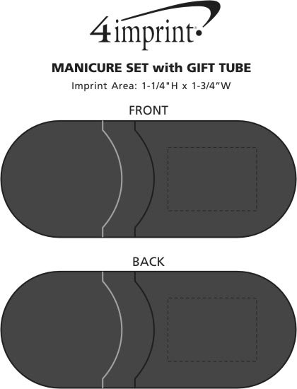 Imprint Area of Manicure Set with Gift Tube
