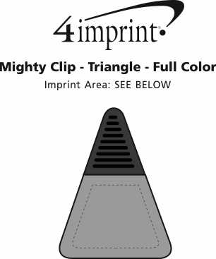 Imprint Area of Mighty Clip - Triangle - Full Color