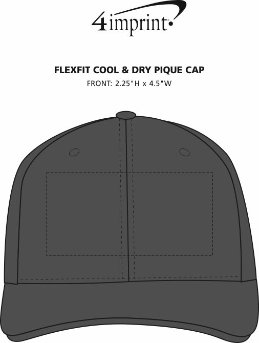 Imprint Area of Flexfit Cool & Dry Pique Cap