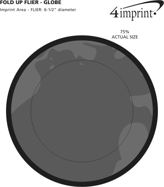 Imprint Area of Fold Up Flyer - Globe