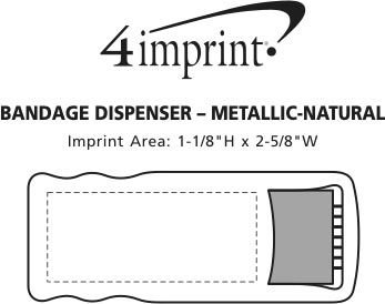 Imprint Area of Bandage Dispenser - Metallic - Natural