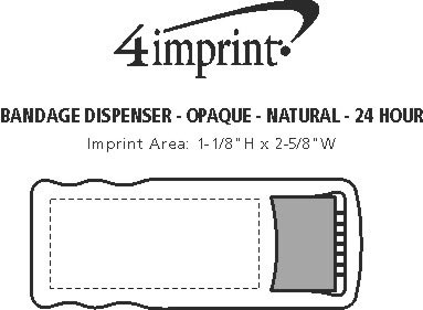 Imprint Area of Bandage Dispenser - Opaque - Natural - 24 hr