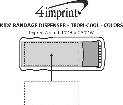 Imprint Area of Bandage Dispenser - Translucent - Colors