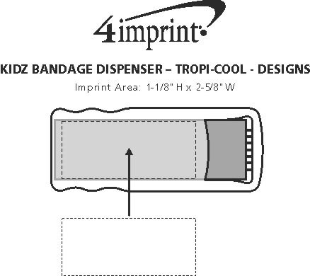 Imprint Area of Bandage Dispenser - Translucent - Designs
