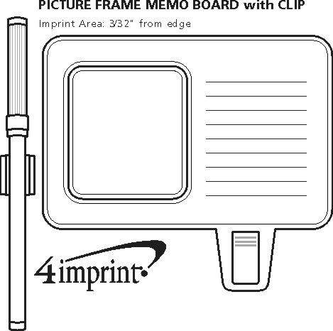 Imprint Area of Picture Frame Memo Board with Clip