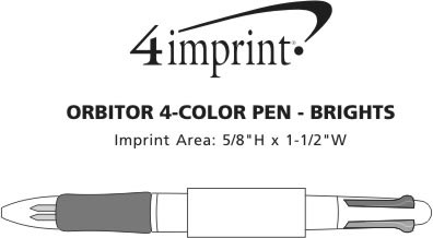 Imprint Area of Orbitor 4-Color Pen - Brights