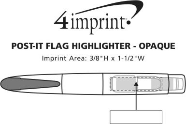 Imprint Area of Post-it® Flag Highlighter - Opaque