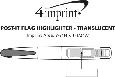 Imprint Area of Post-it® Flag Highlighter - Translucent