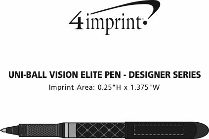 Imprint Area of uni-ball Vision Elite Pen - Designer Series