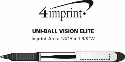 Imprint Area of uni-ball Vision Elite Pen - Full Color