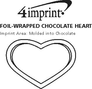 Imprint Area of Foil-Wrapped Chocolate Heart