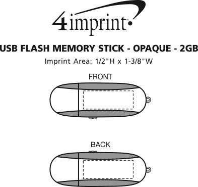 Imprint Area of USB Flash Memory Stick - Opaque - 2GB