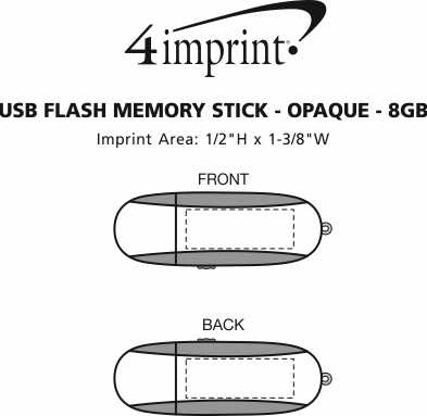 Imprint Area of USB Flash Memory Stick - Opaque - 8GB