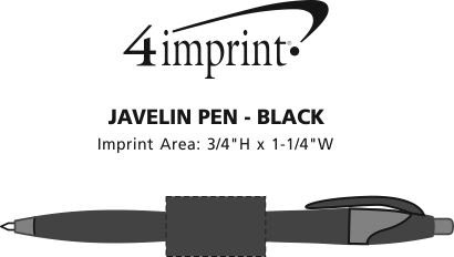 Imprint Area of Javelin Pen - Black