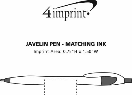 Imprint Area of Javelin Pen - Matching Ink