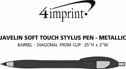 Imprint Area of Javelin Soft Touch Stylus Pen - Metallic - Full Color