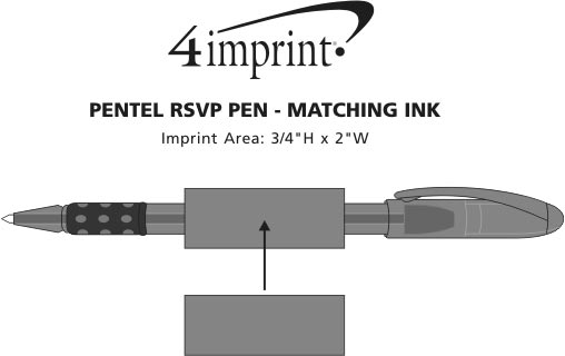 Imprint Area of Pentel RSVP Pen - Matching Ink