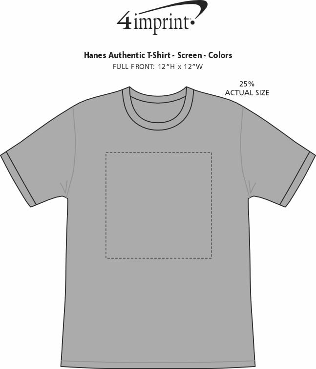 4imprint Com Hanes Authentic T Shirt Screen Colors 6729 S C