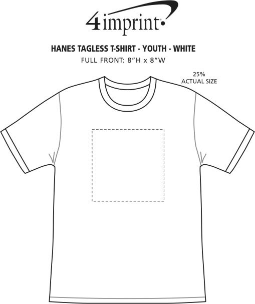 4imprint.com: Hanes Authentic T-Shirt - Youth - Screen - White 6729-Y-S-W