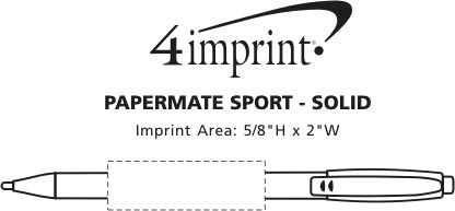 Imprint Area of Paper Mate Sport Pen - Opaque