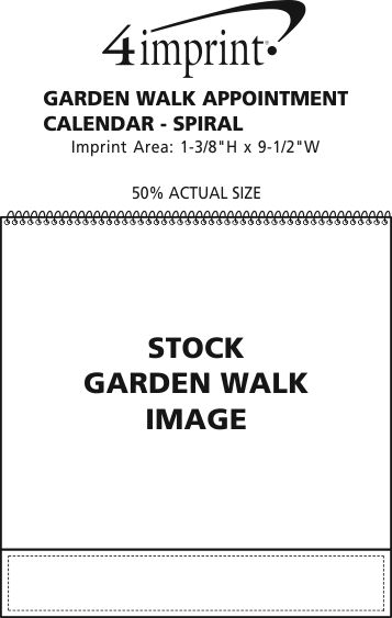 Imprint Area of Garden Walk Calendar - Spiral