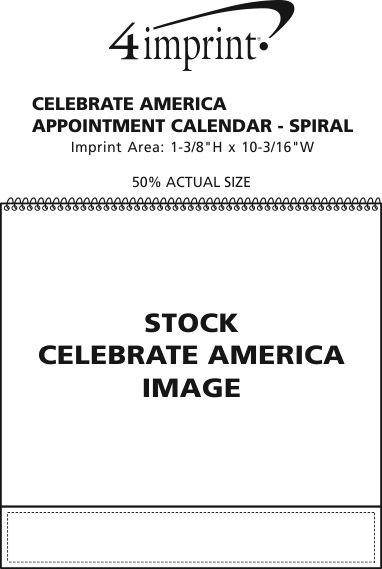 Imprint Area of Celebrate America Calendar - Spiral