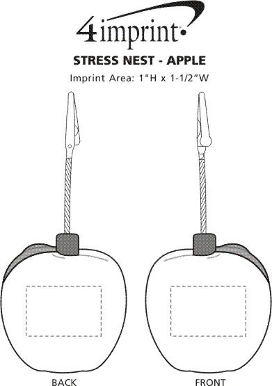 Imprint Area of Note Nest Clip - Stress Apple