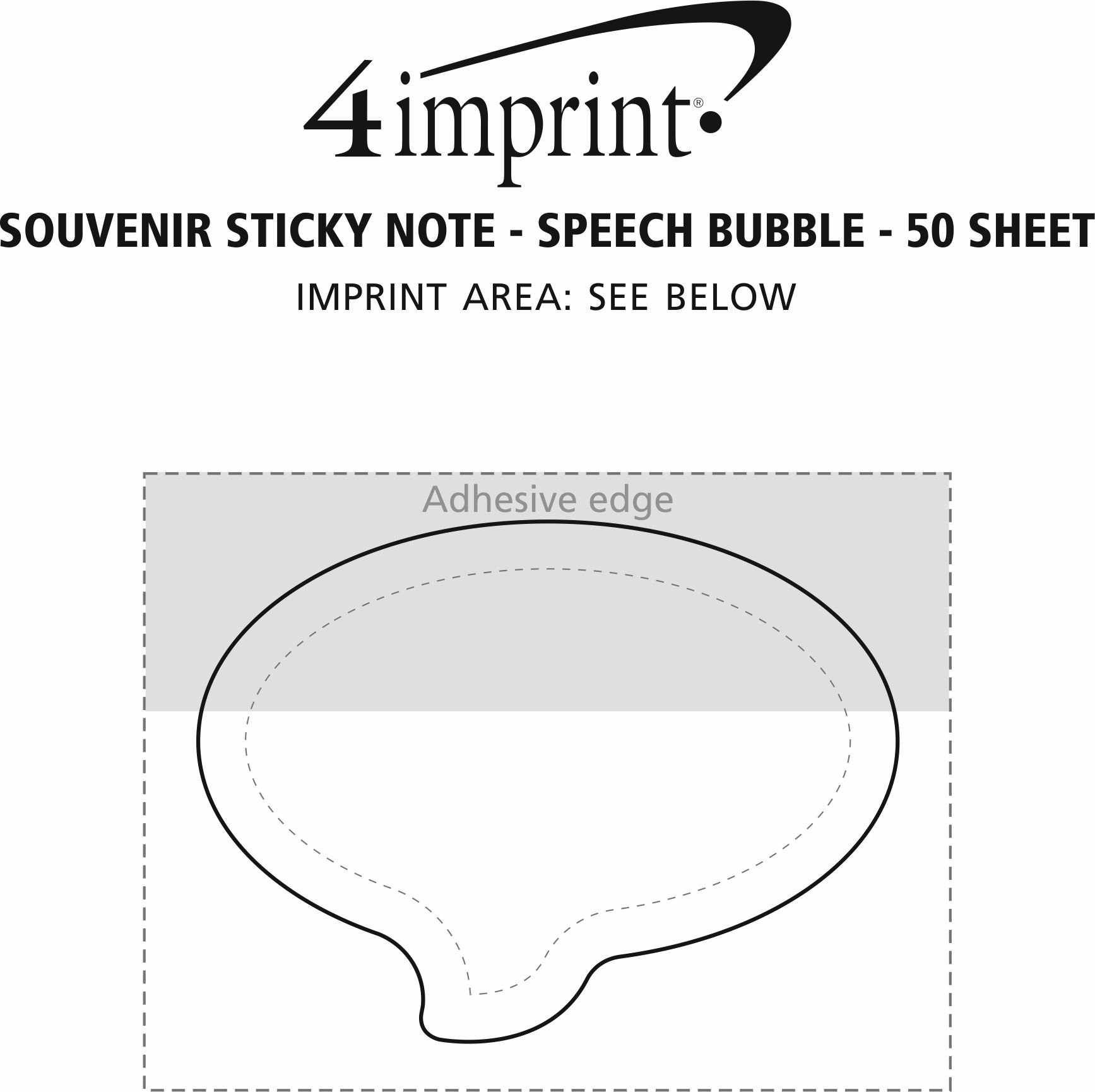 4imprint.com: Souvenir Sticky Note - Speech Bubble - 50 Sheet 6927-50-SB