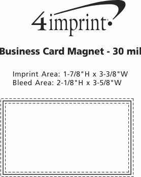 Imprint Area of Business Card Magnet - 30 mil
