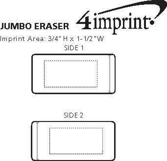 Imprint Area of Jumbo Eraser
