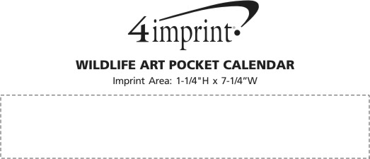 Imprint Area of Wildlife Art Pocket Calendar